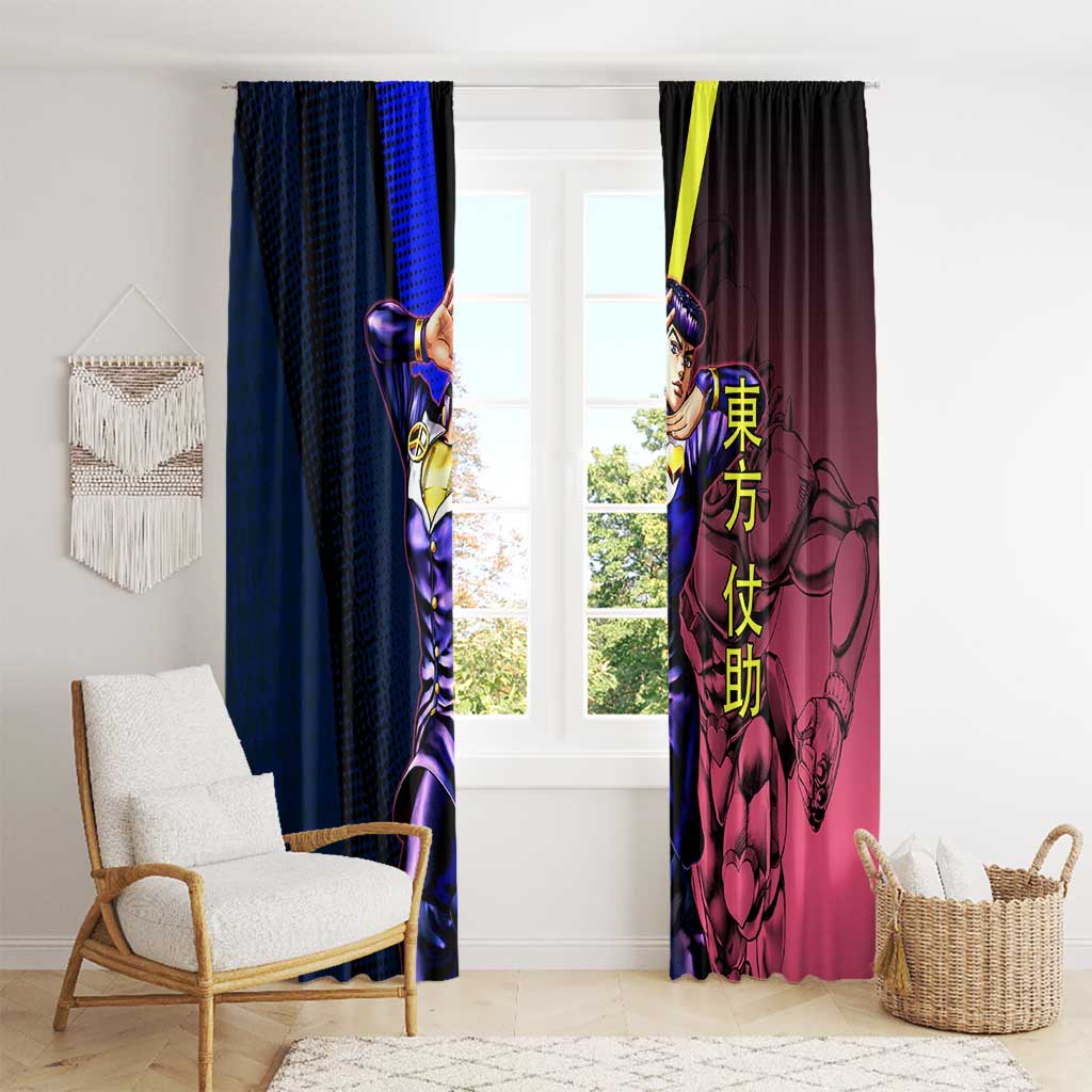 Josuke JoJo’s Bizarre Adventure Window Curtain with Crazy Diamond Stand - The Mazicc