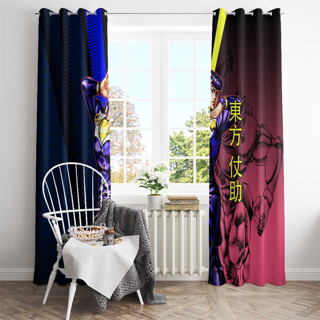 Josuke JoJo’s Bizarre Adventure Window Curtain with Crazy Diamond Stand - The Mazicc