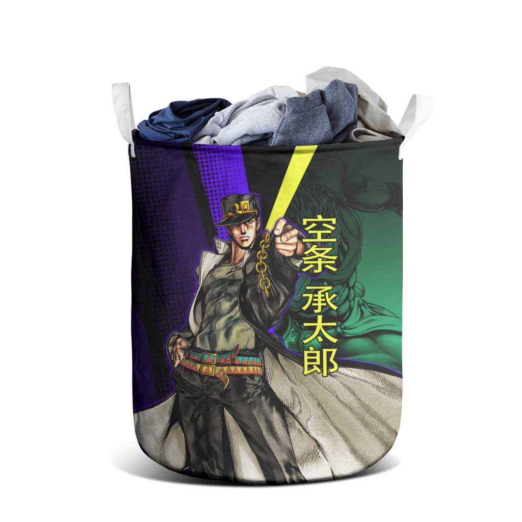 Jotaro Kujo JoJo’s Bizarre Adventure Laundry Basket with Star Platinum Stand and Bold - The Mazicc