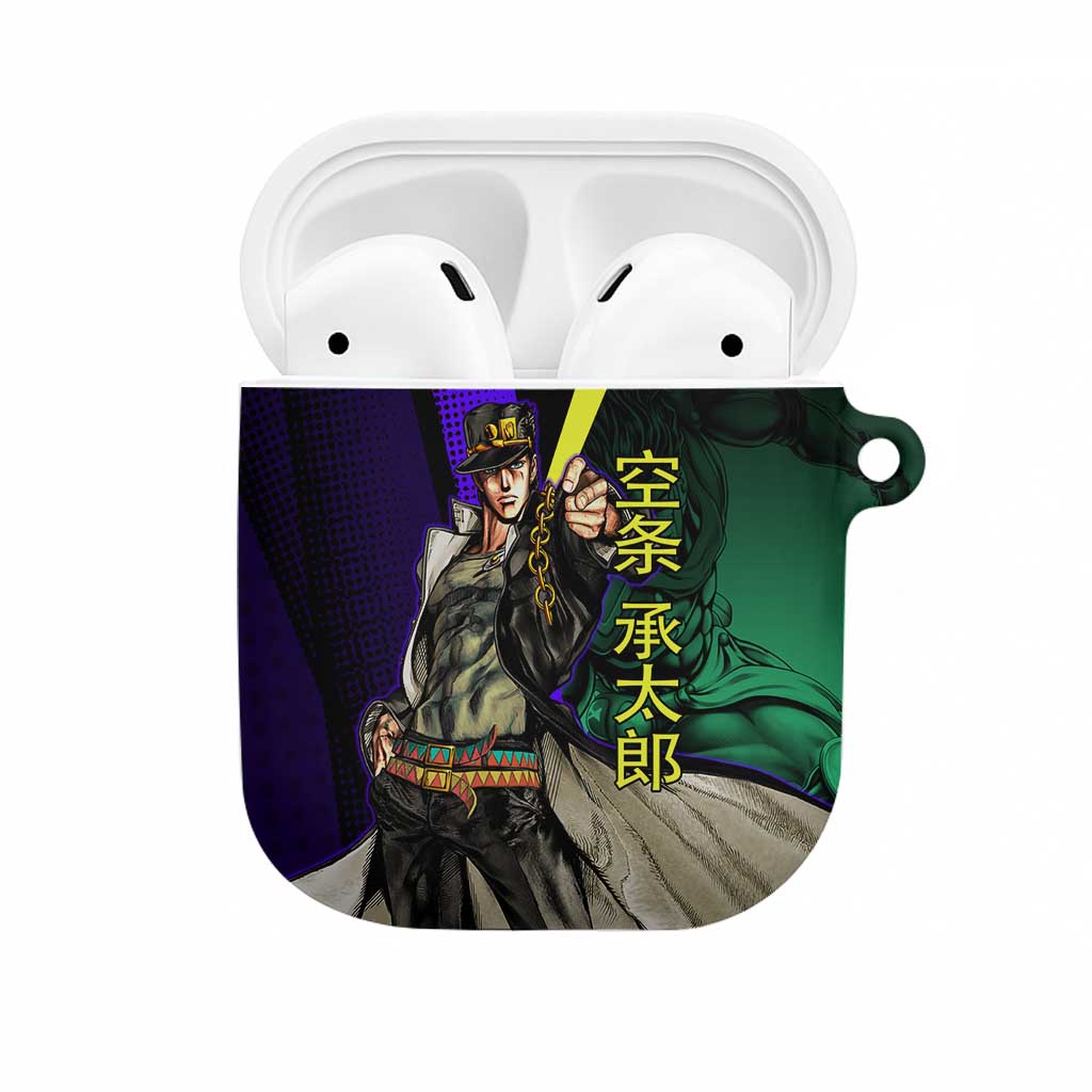 Jotaro Kujo JoJo’s Bizarre Adventure AirPods Case with Star Platinum Stand and Bold - The Mazicc