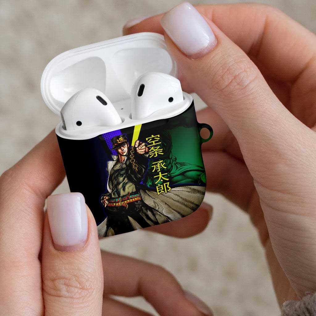 Jotaro Kujo JoJo’s Bizarre Adventure AirPods Case with Star Platinum Stand and Bold - The Mazicc