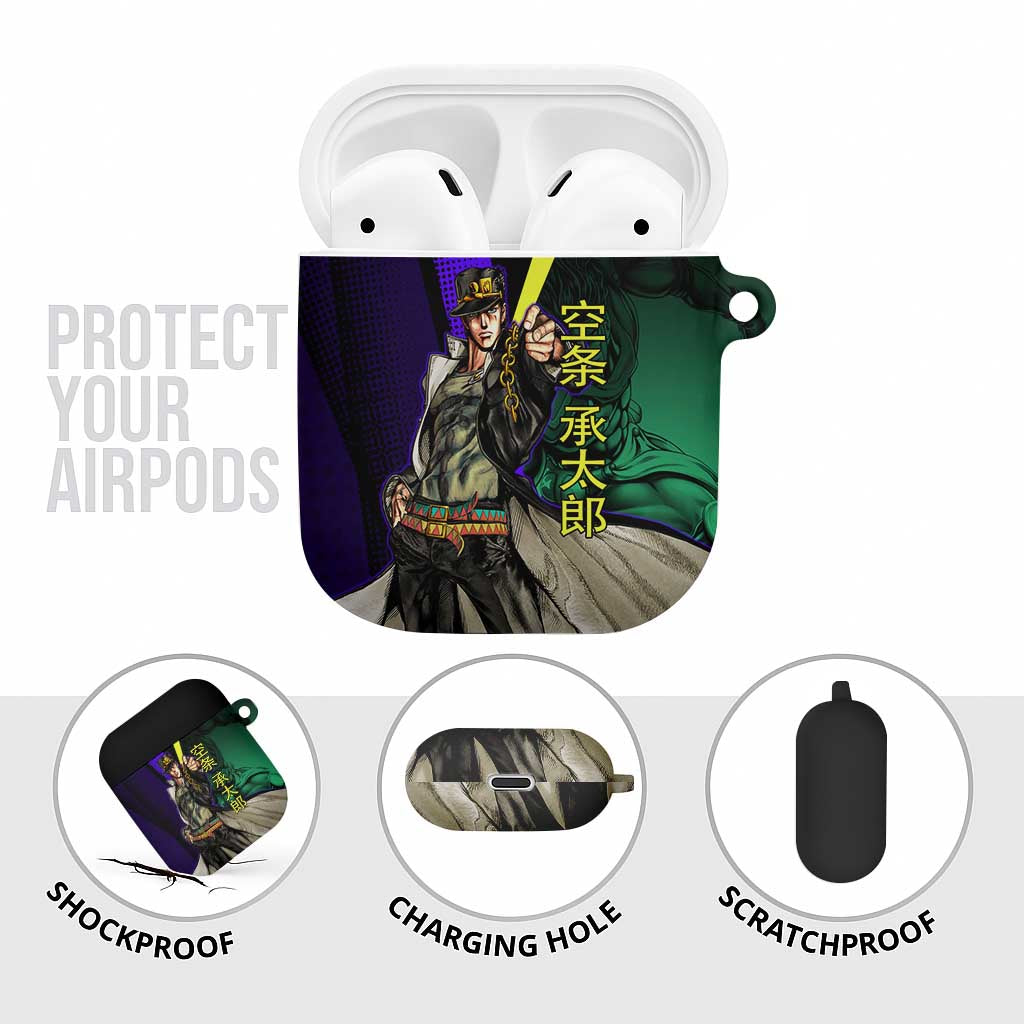 Jotaro Kujo JoJo’s Bizarre Adventure AirPods Case with Star Platinum Stand and Bold - The Mazicc