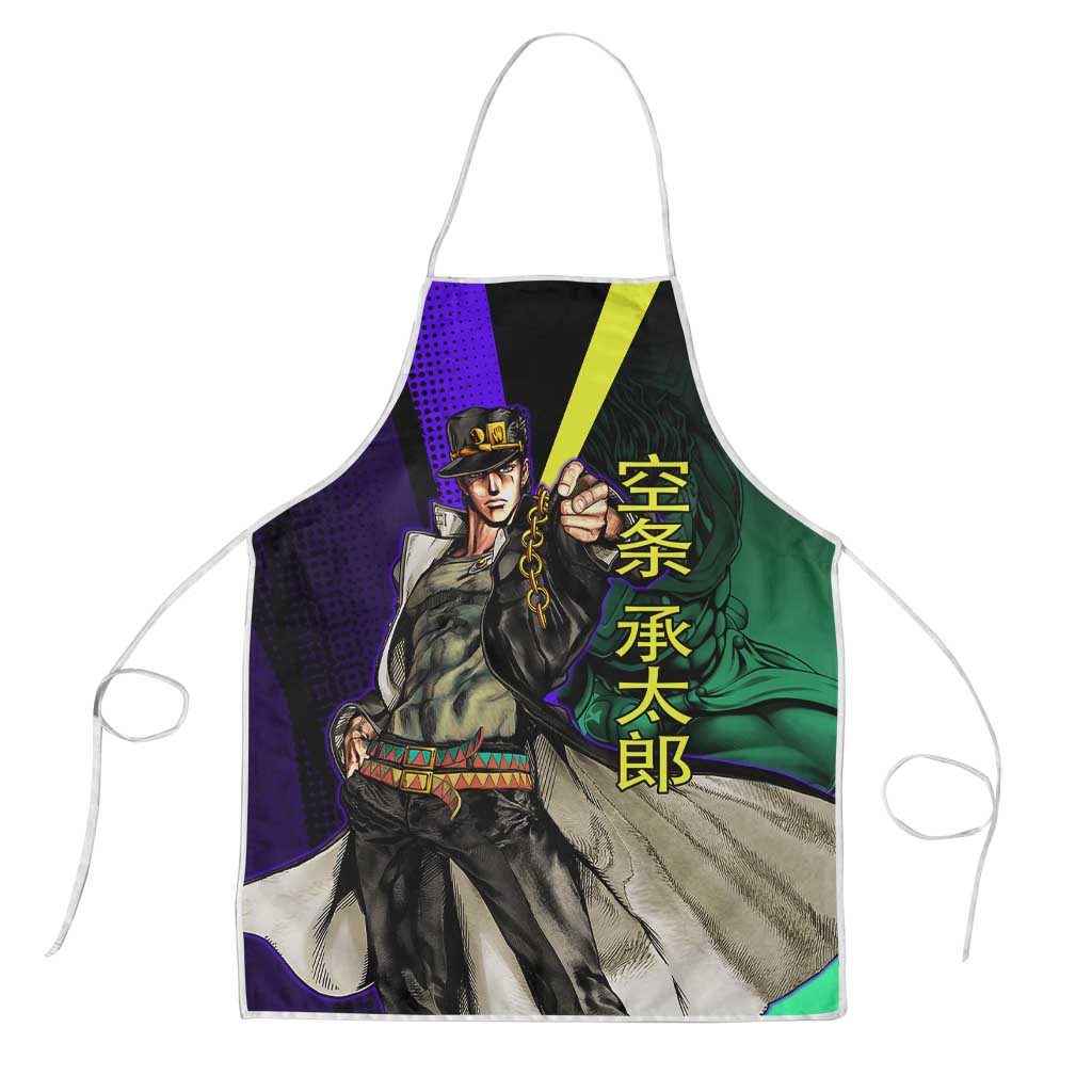 Jotaro Kujo JoJo’s Bizarre Adventure Apron with Star Platinum Stand and Bold - The Mazicc