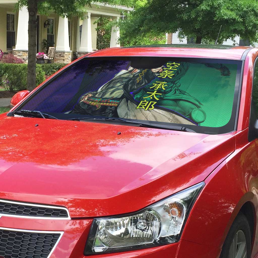 Jotaro Kujo JoJo’s Bizarre Adventure Auto Sun Shade with Star Platinum Stand and Bold - The Mazicc