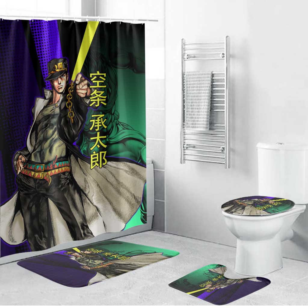 Jotaro Kujo JoJo’s Bizarre Adventure Bathroom Set with Star Platinum Stand and Bold - The Mazicc