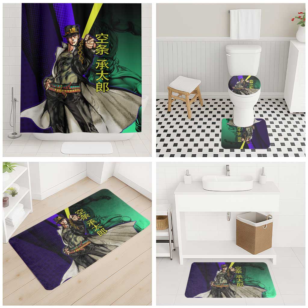 Jotaro Kujo JoJo’s Bizarre Adventure Bathroom Set with Star Platinum Stand and Bold - The Mazicc