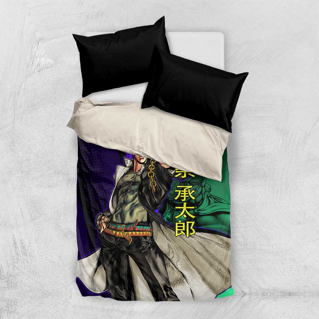 Jotaro Kujo JoJo’s Bizarre Adventure Bedding Set with Star Platinum Stand and Bold - The Mazicc