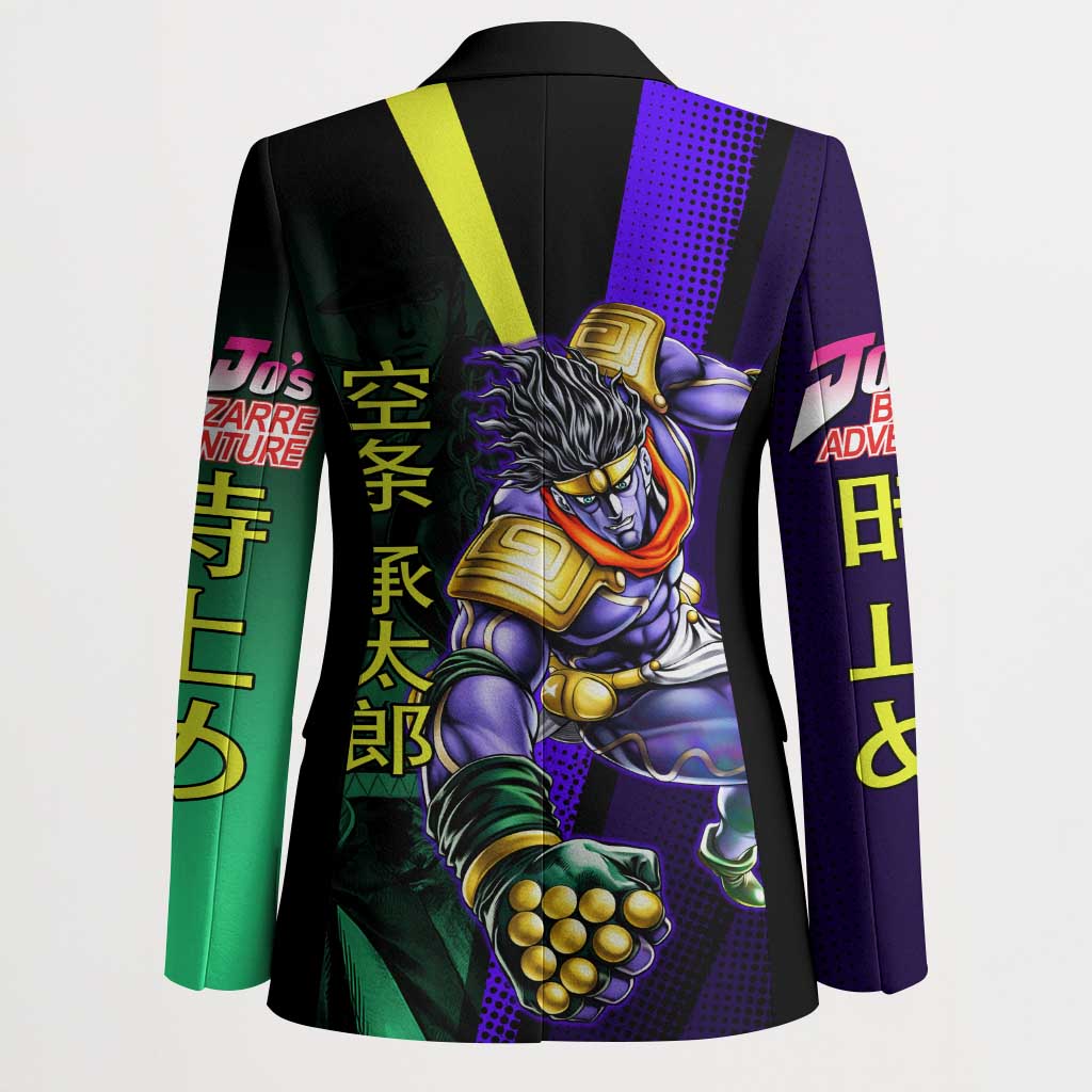 Jotaro Kujo JoJo’s Bizarre Adventure Blazer with Star Platinum Stand and Bold - The Mazicc
