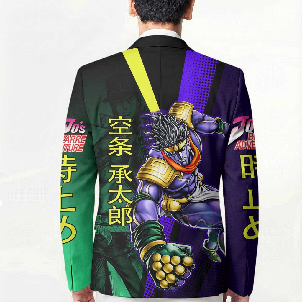Jotaro Kujo JoJo’s Bizarre Adventure Blazer with Star Platinum Stand and Bold - The Mazicc