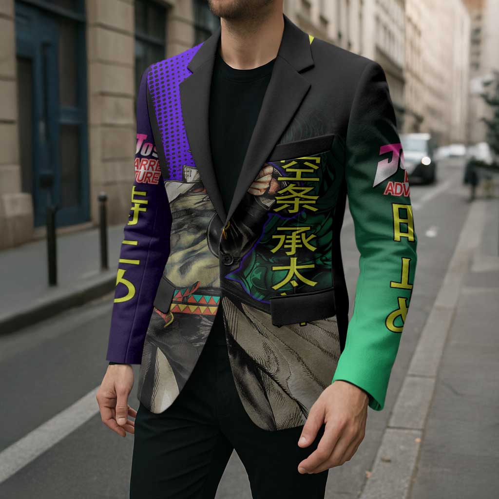 Jotaro Kujo JoJo’s Bizarre Adventure Blazer with Star Platinum Stand and Bold - The Mazicc