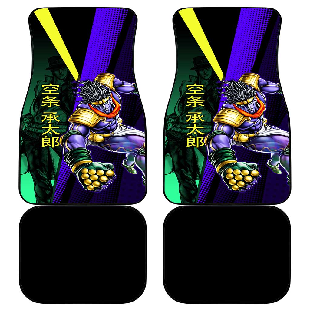 Jotaro Kujo JoJo’s Bizarre Adventure Car Mats with Star Platinum Stand and Bold - The Mazicc