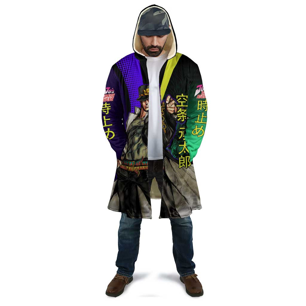 Jotaro Kujo JoJo’s Bizarre Adventure Cloak with Star Platinum Stand and Bold - The Mazicc