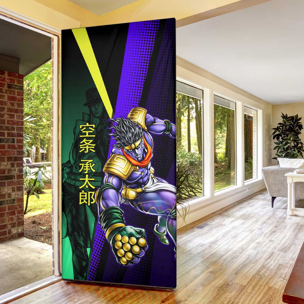 Jotaro Kujo JoJo’s Bizarre Adventure Door Cover with Star Platinum Stand and Bold - The Mazicc