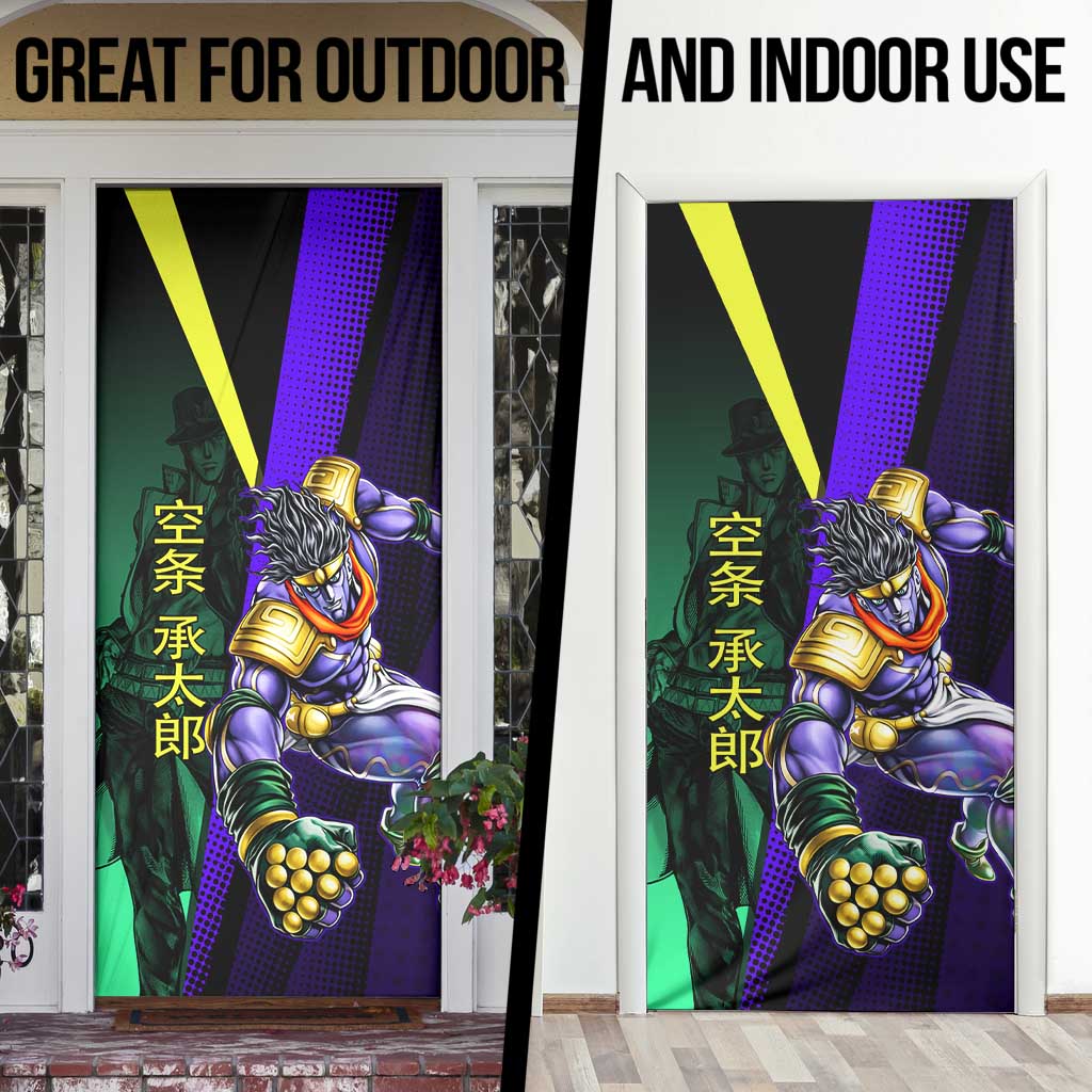 Jotaro Kujo JoJo’s Bizarre Adventure Door Cover with Star Platinum Stand and Bold - The Mazicc
