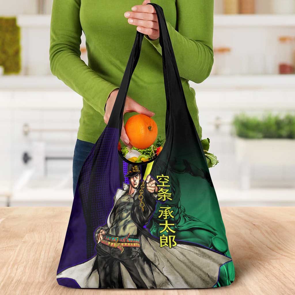 Jotaro Kujo JoJo’s Bizarre Adventure Grocery Bag with Star Platinum Stand and Bold - The Mazicc