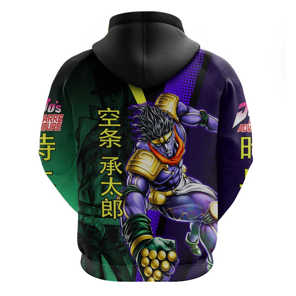 Jotaro Kujo JoJo’s Bizarre Adventure Hoodie with Star Platinum Stand and Bold - The Mazicc
