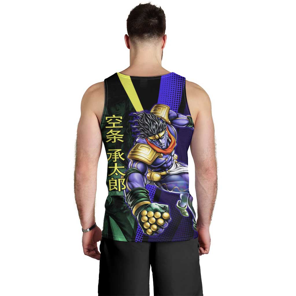 Jotaro Kujo JoJo’s Bizarre Adventure Men Tank Top with Star Platinum Stand and Bold - The Mazicc