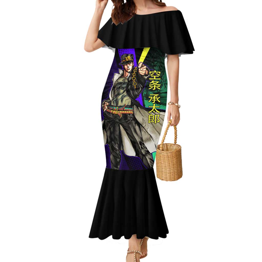 Jotaro Kujo JoJo’s Bizarre Adventure Mermaid Dress with Star Platinum Stand and Bold - The Mazicc
