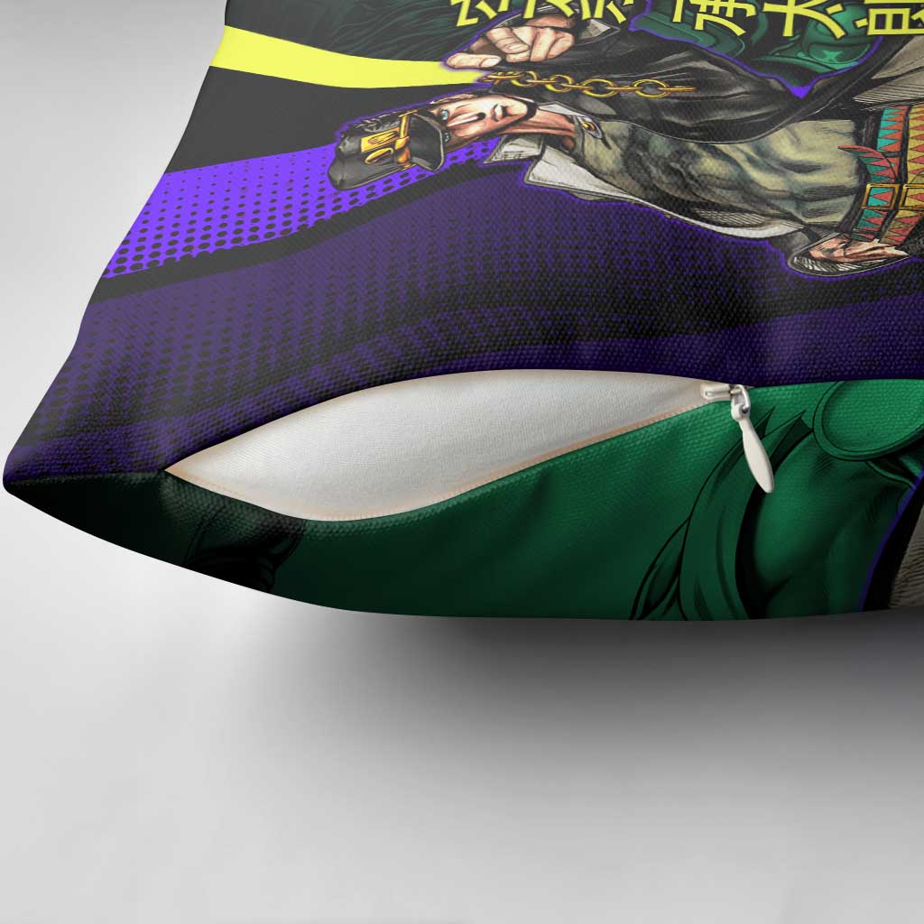 Jotaro Kujo JoJo’s Bizarre Adventure Pillow Cover with Star Platinum Stand and Bold - The Mazicc