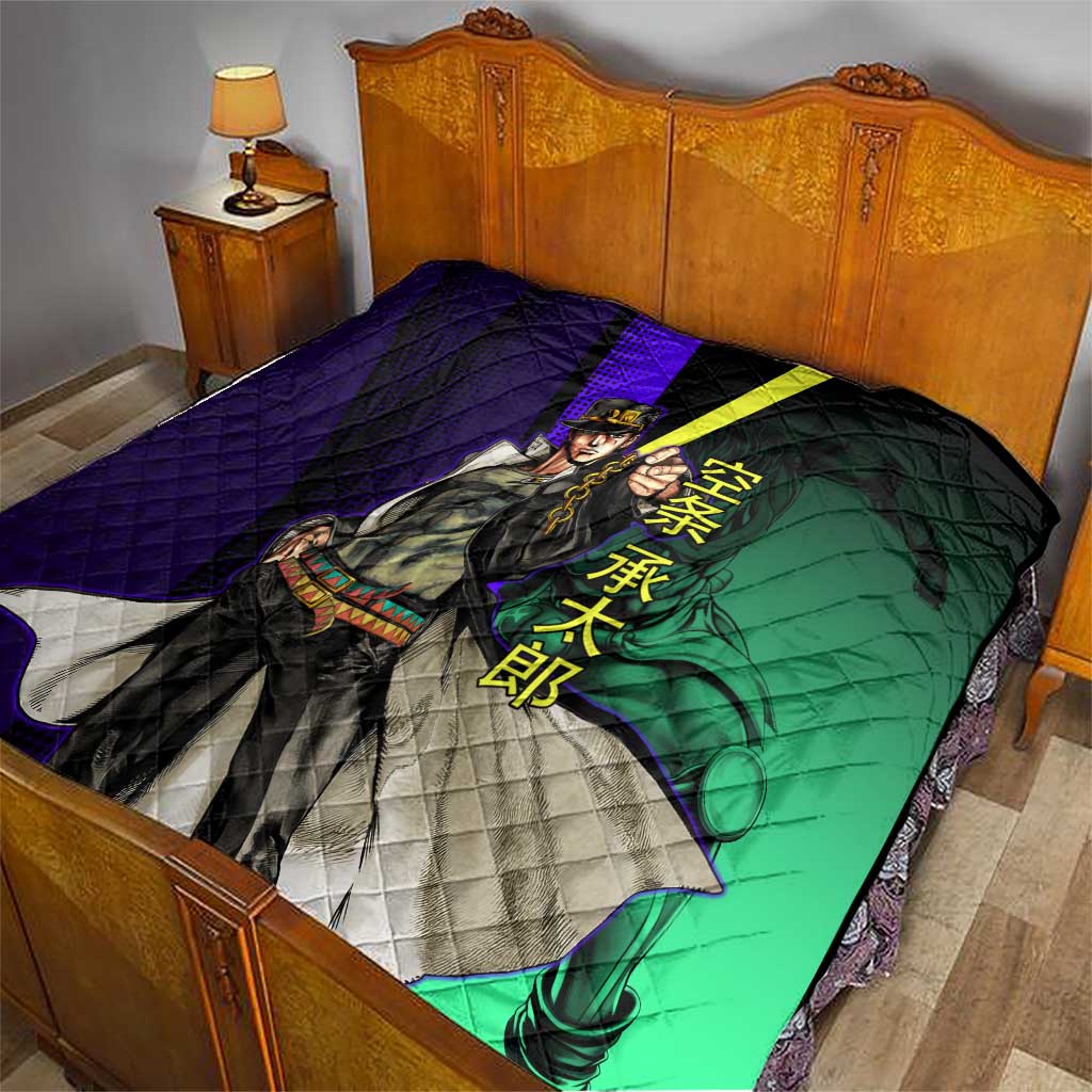 Jotaro Kujo JoJo’s Bizarre Adventure Quilt with Star Platinum Stand and Bold - The Mazicc