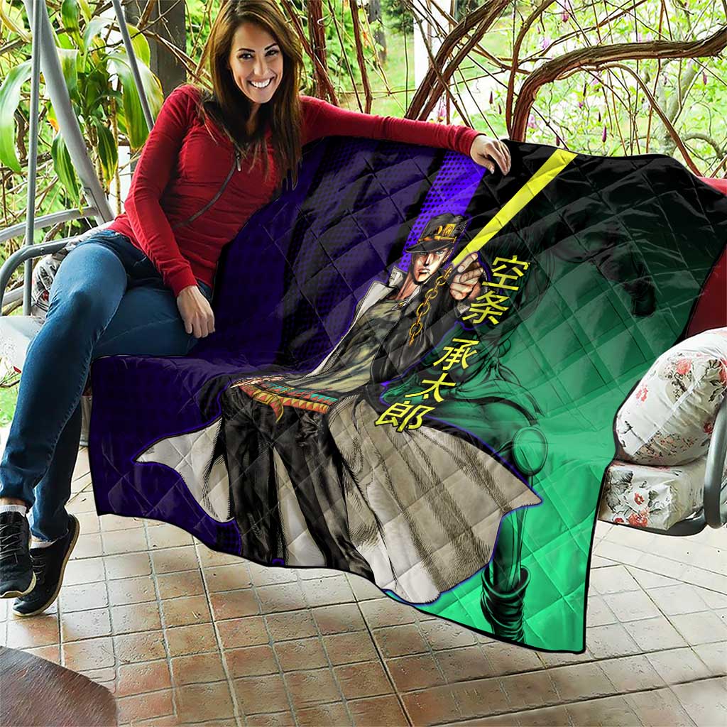 Jotaro Kujo JoJo’s Bizarre Adventure Quilt with Star Platinum Stand and Bold - The Mazicc