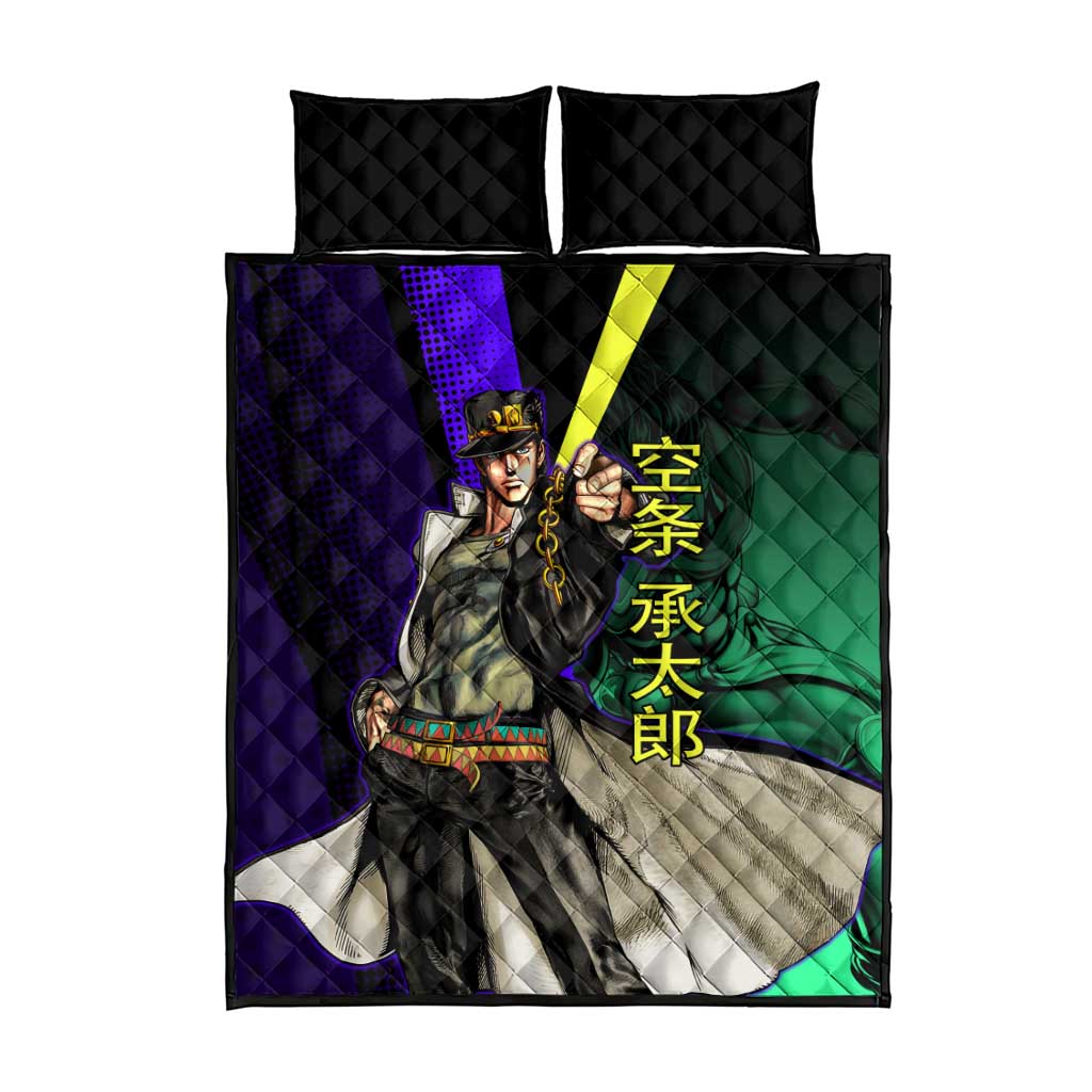 Jotaro Kujo JoJo’s Bizarre Adventure Quilt Bed Set with Star Platinum Stand and Bold - The Mazicc