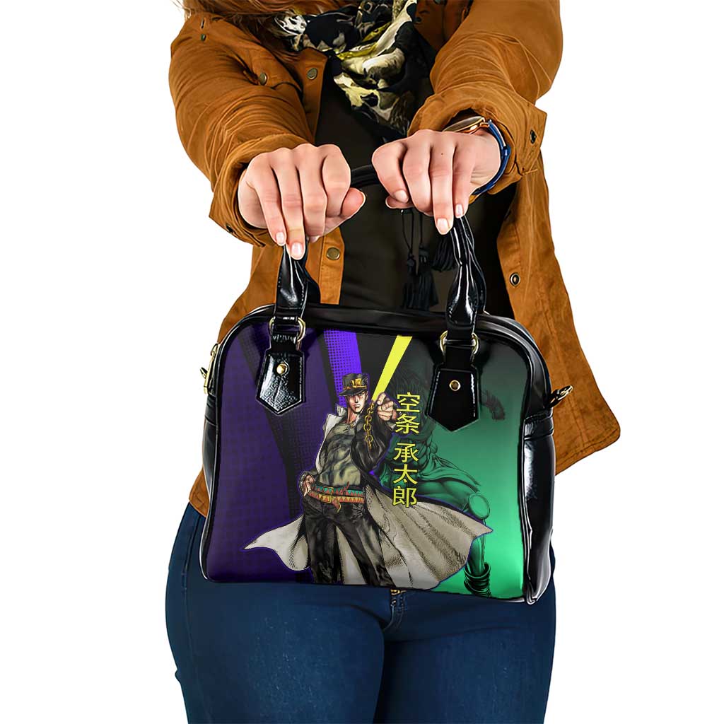 Jotaro Kujo JoJo’s Bizarre Adventure Shoulder Handbag with Star Platinum Stand and Bold - The Mazicc