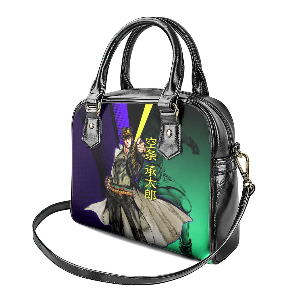 Jotaro Kujo JoJo’s Bizarre Adventure Shoulder Handbag with Star Platinum Stand and Bold - The Mazicc