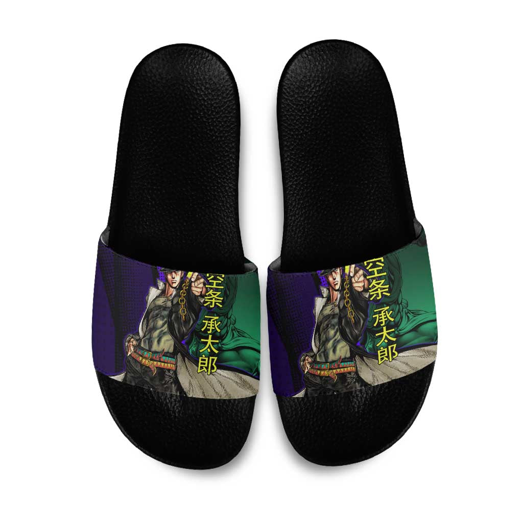 Jotaro Kujo JoJo’s Bizarre Adventure Slide Sandals with Star Platinum Stand and Bold - The Mazicc