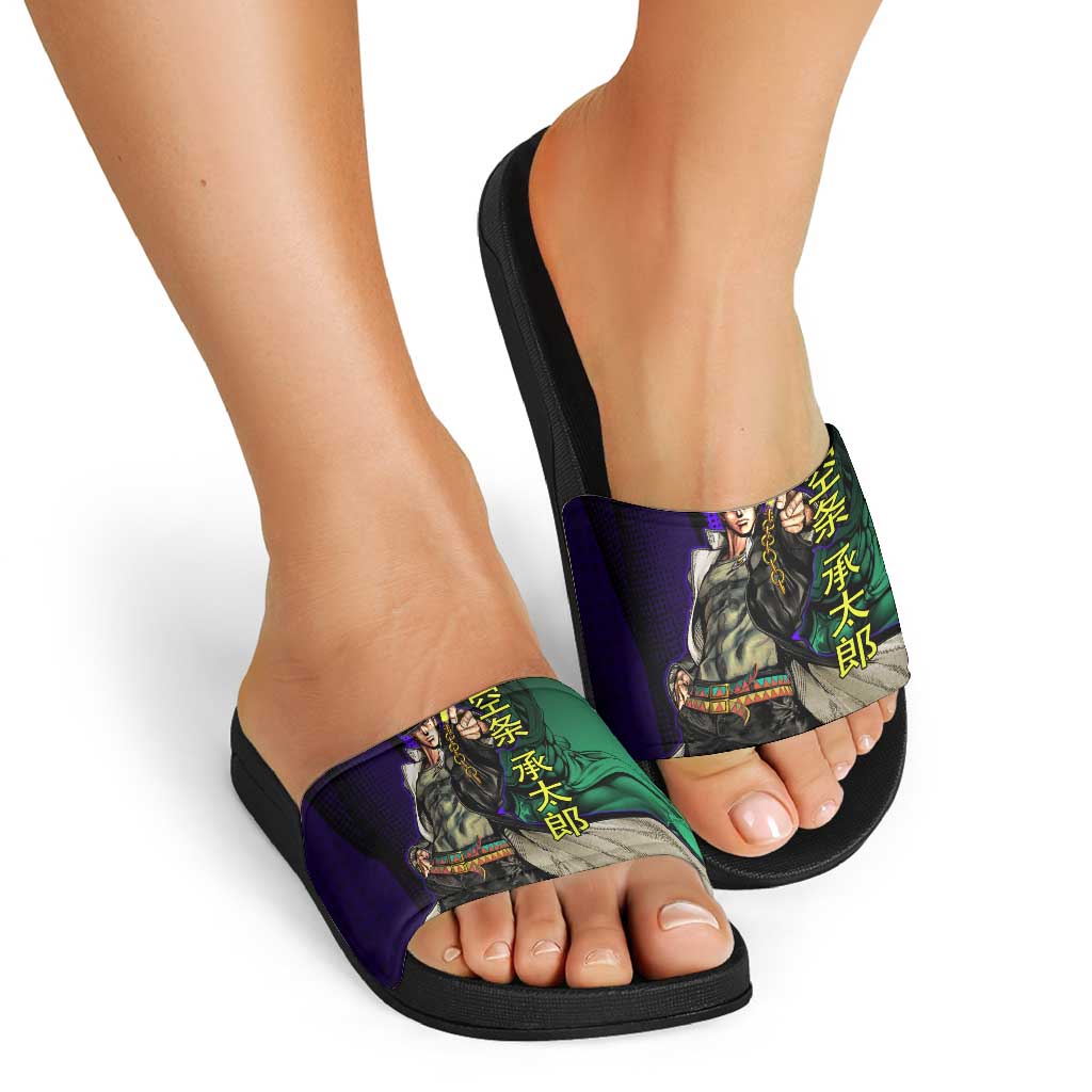 Jotaro Kujo JoJo’s Bizarre Adventure Slide Sandals with Star Platinum Stand and Bold - The Mazicc
