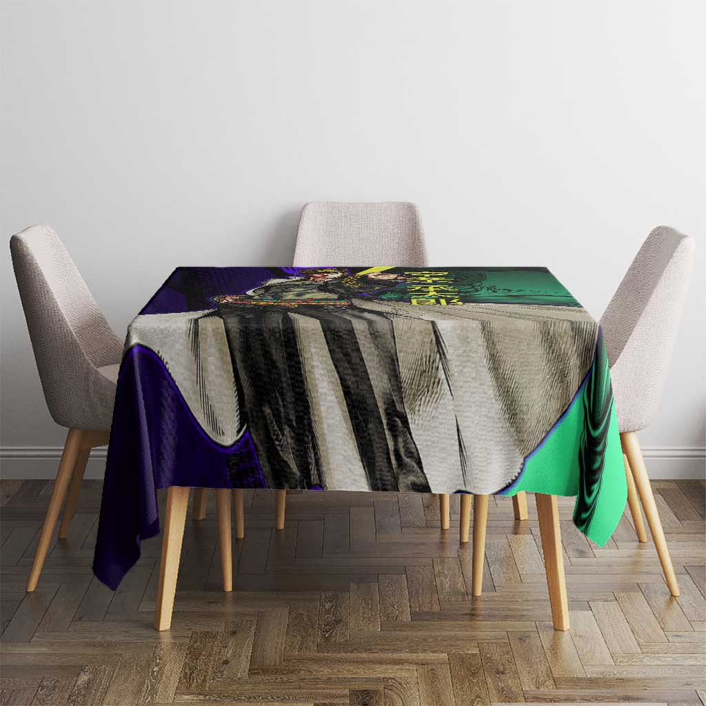 Jotaro Kujo JoJo’s Bizarre Adventure Tablecloth with Star Platinum Stand and Bold - The Mazicc