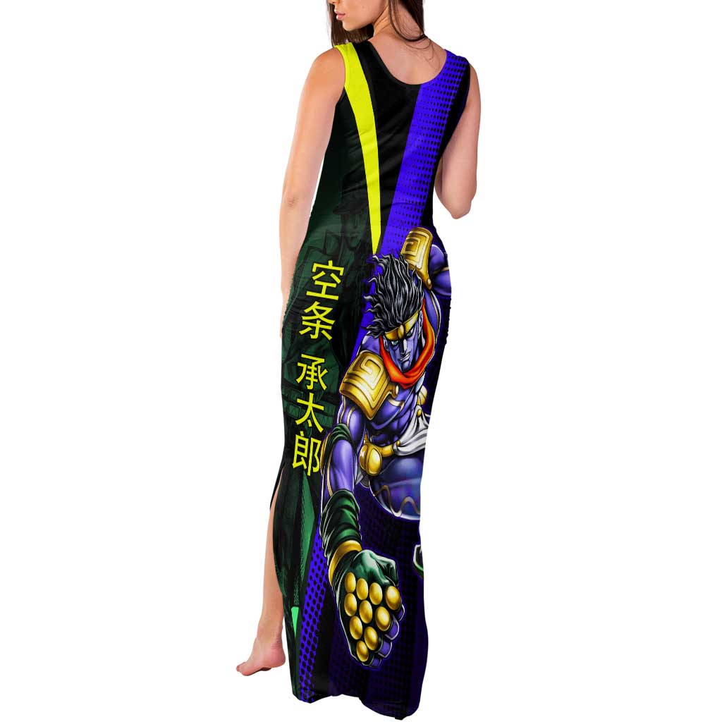 Jotaro Kujo JoJo’s Bizarre Adventure Tank Maxi Dress with Star Platinum Stand and Bold - The Mazicc