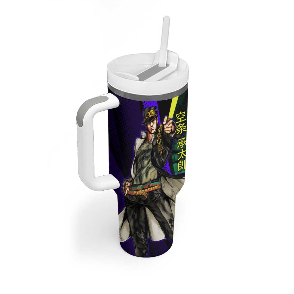 Jotaro Kujo JoJo’s Bizarre Adventure Tumbler With Handle with Star Platinum Stand and Bold - The Mazicc