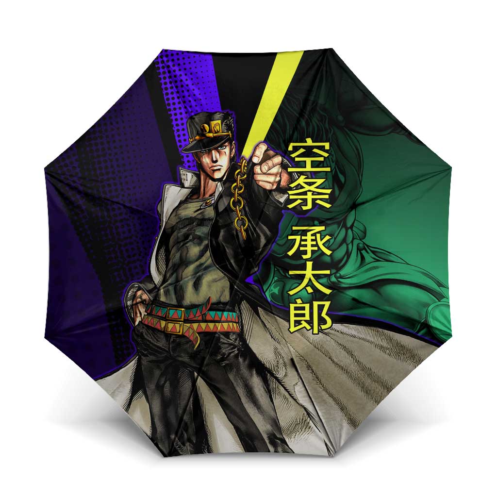 Jotaro Kujo JoJo’s Bizarre Adventure Umbrella with Star Platinum Stand and Bold - The Mazicc