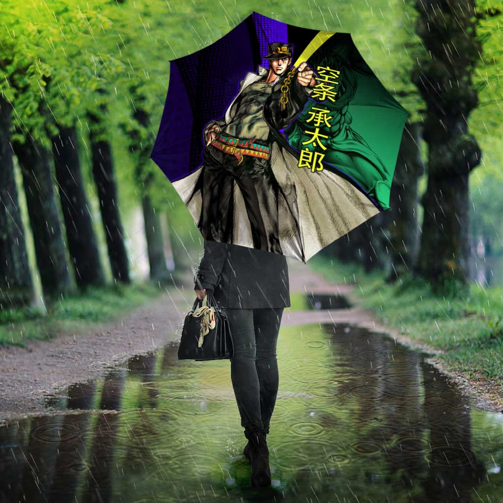 Jotaro Kujo JoJo’s Bizarre Adventure Umbrella with Star Platinum Stand and Bold - The Mazicc