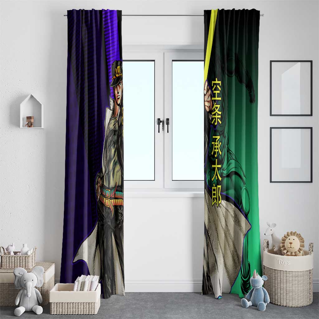 Jotaro Kujo JoJo’s Bizarre Adventure Window Curtain with Star Platinum Stand and Bold - The Mazicc