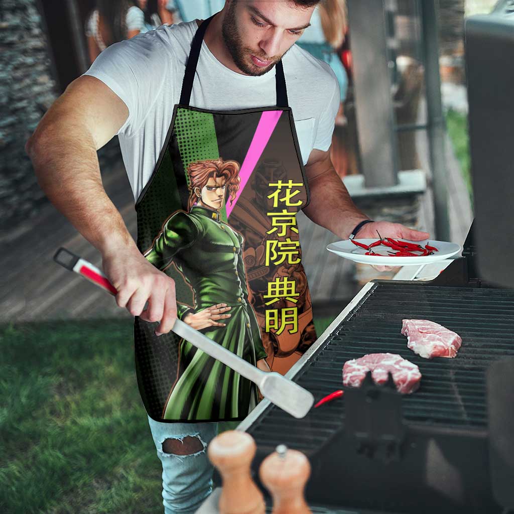 Noriaki Kakyoin JoJo’s Bizarre Adventure Apron with Hierophant Green Stand - The Mazicc