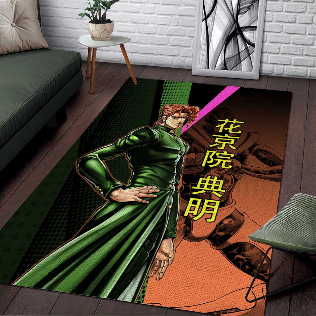 Noriaki Kakyoin JoJo’s Bizarre Adventure Area Rug with Hierophant Green Stand - The Mazicc