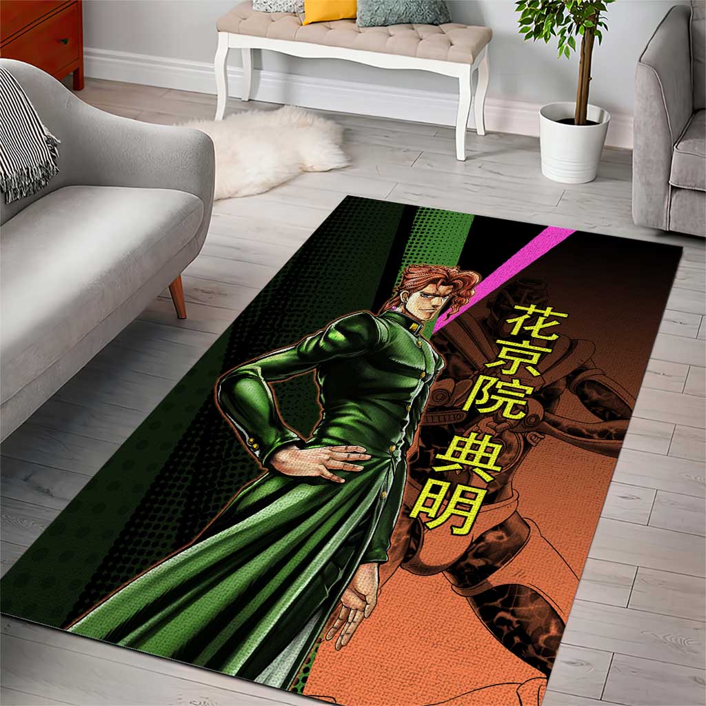 Noriaki Kakyoin JoJo’s Bizarre Adventure Area Rug with Hierophant Green Stand - The Mazicc