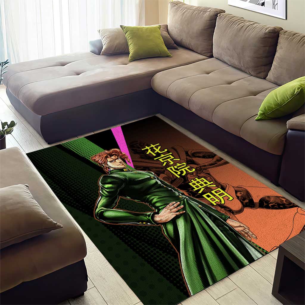 Noriaki Kakyoin JoJo’s Bizarre Adventure Area Rug with Hierophant Green Stand - The Mazicc