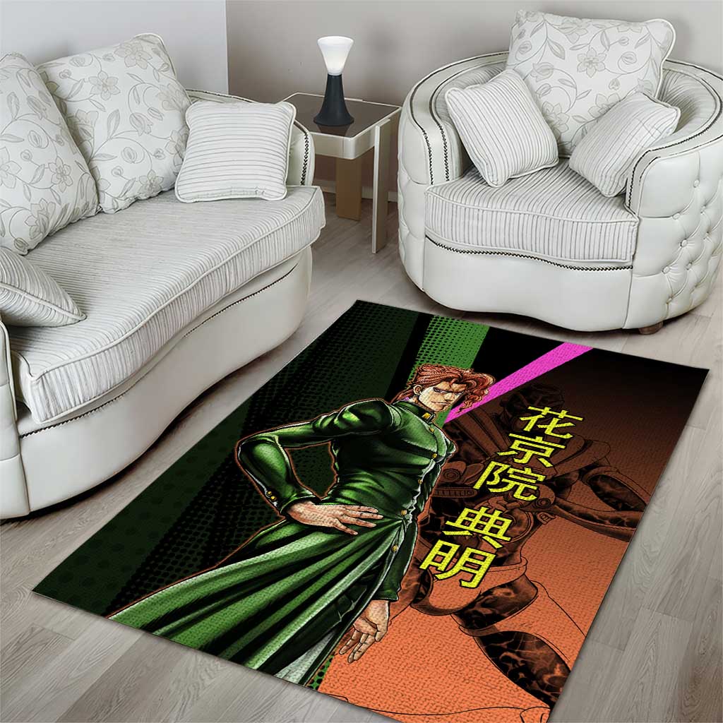 Noriaki Kakyoin JoJo’s Bizarre Adventure Area Rug with Hierophant Green Stand - The Mazicc