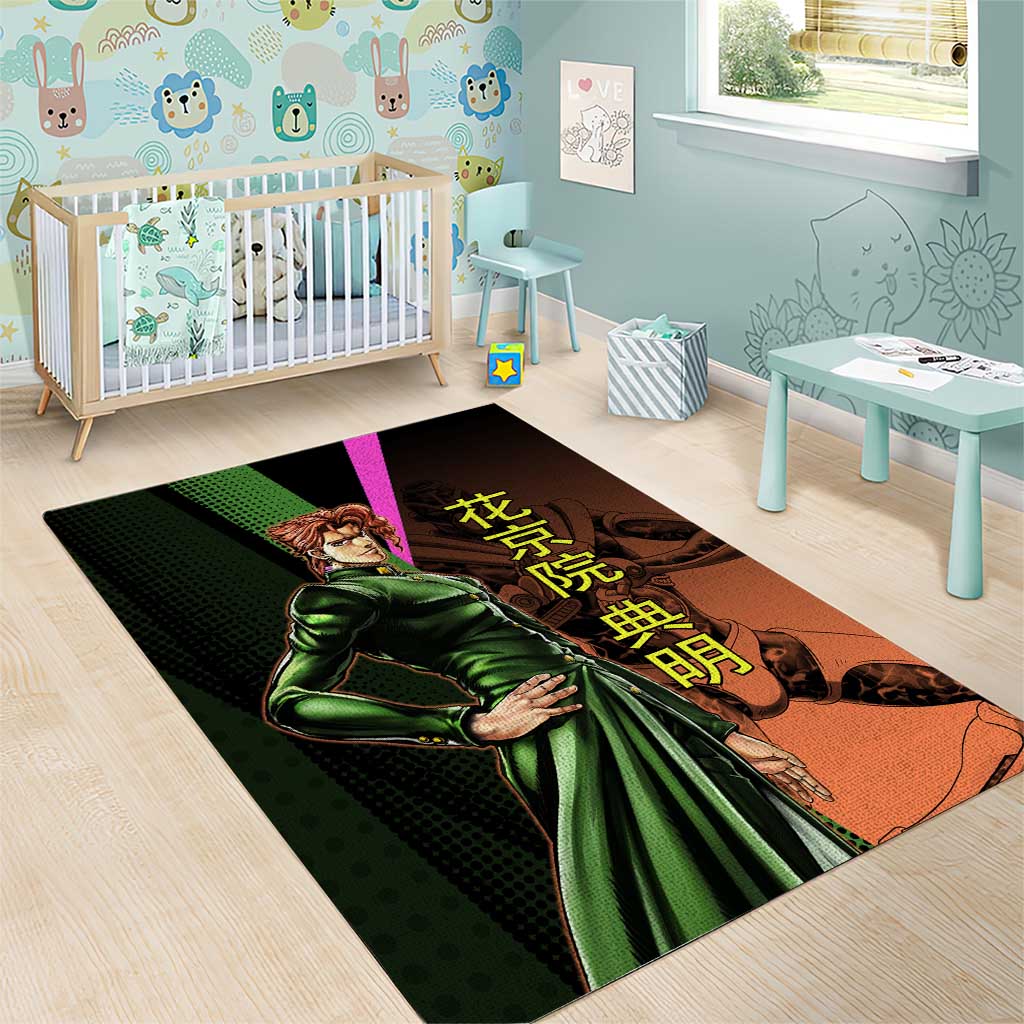 Noriaki Kakyoin JoJo’s Bizarre Adventure Area Rug with Hierophant Green Stand - The Mazicc