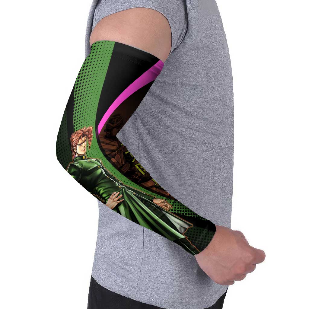 Noriaki Kakyoin JoJo’s Bizarre Adventure Arm Sleeves with Hierophant Green Stand - The Mazicc