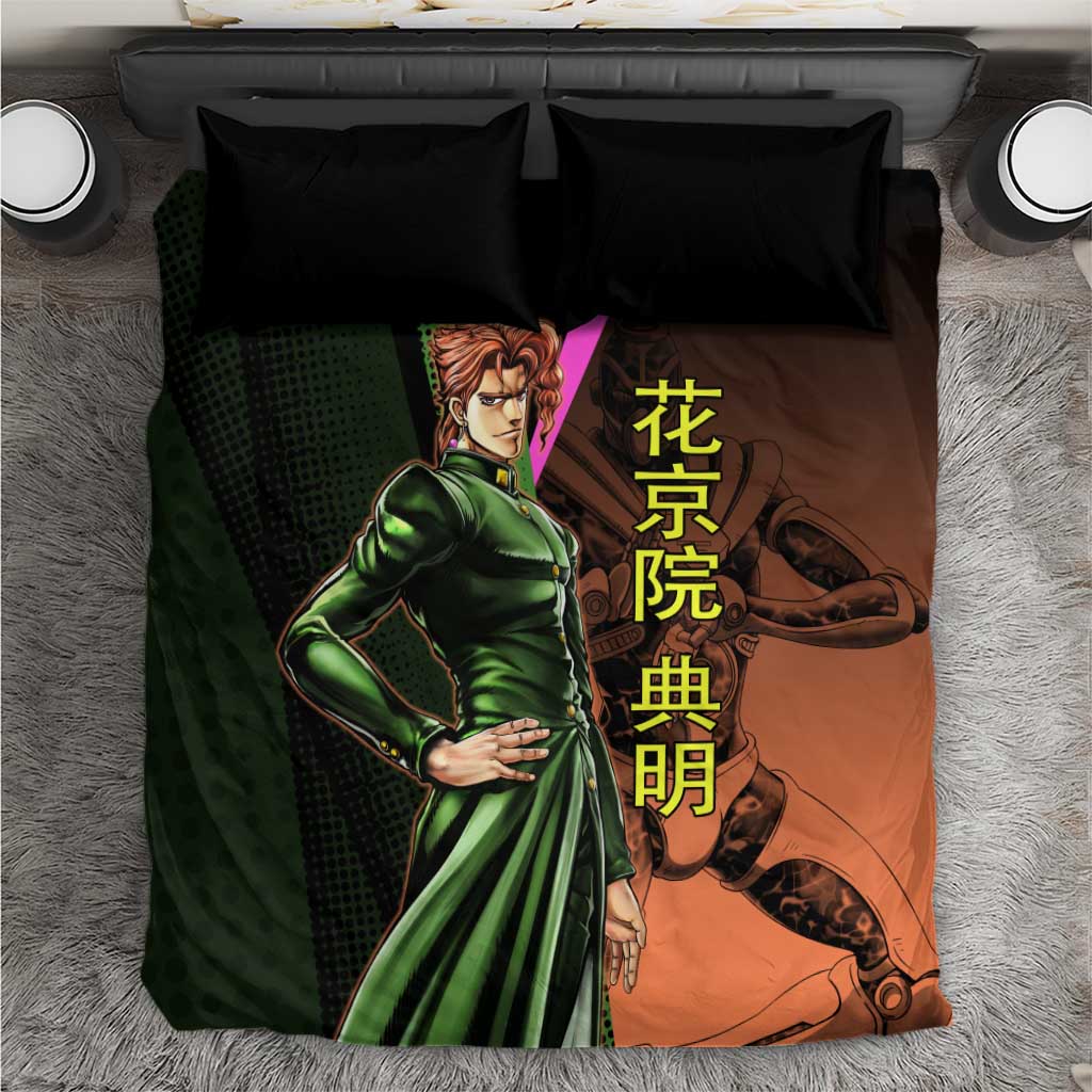 Noriaki Kakyoin JoJo’s Bizarre Adventure Bedding Set with Hierophant Green Stand - The Mazicc