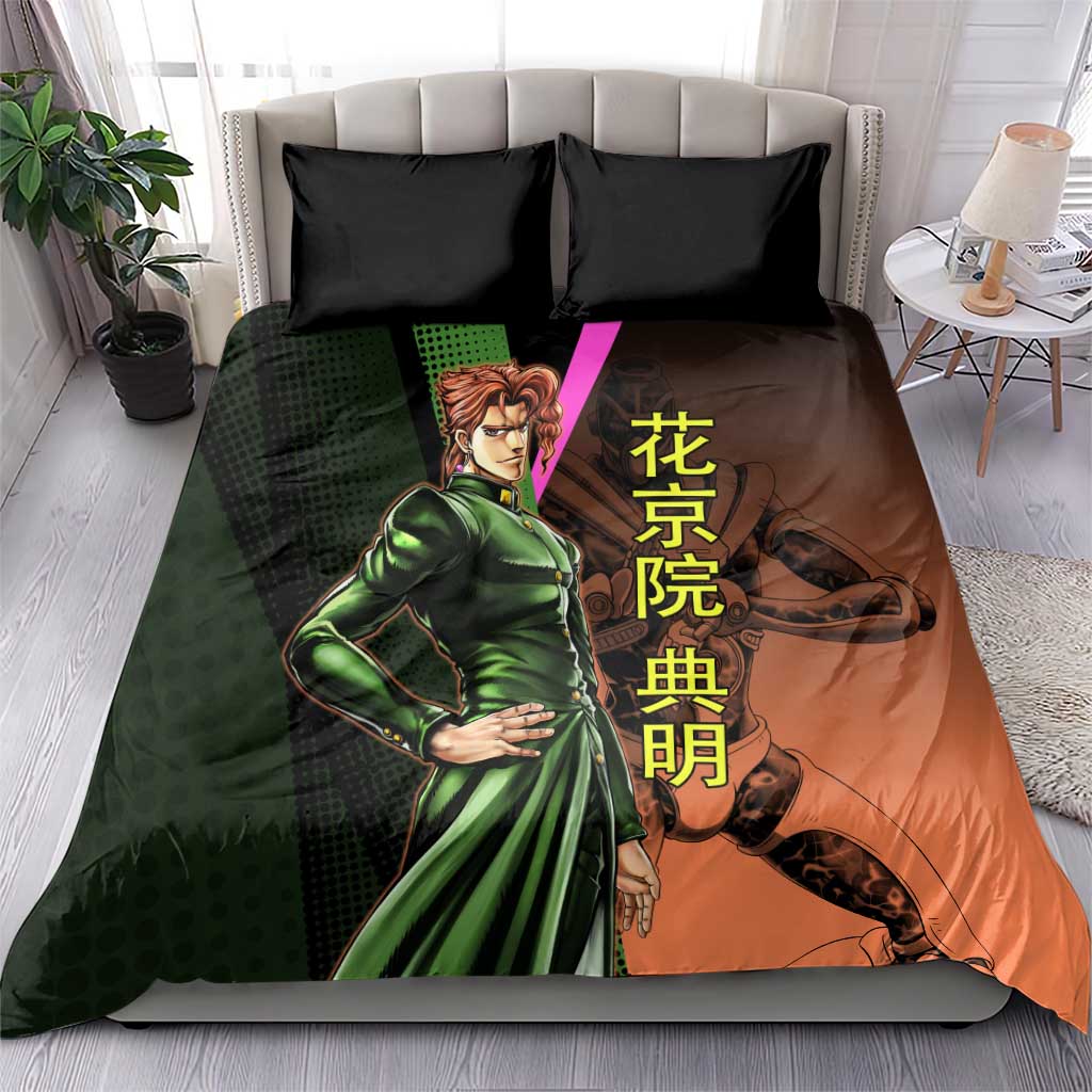 Noriaki Kakyoin JoJo’s Bizarre Adventure Bedding Set with Hierophant Green Stand - The Mazicc