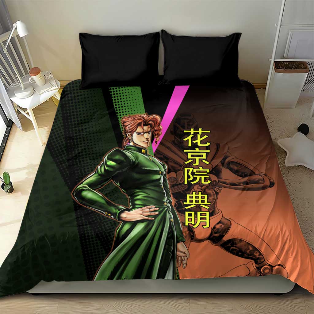 Noriaki Kakyoin JoJo’s Bizarre Adventure Bedding Set with Hierophant Green Stand - The Mazicc