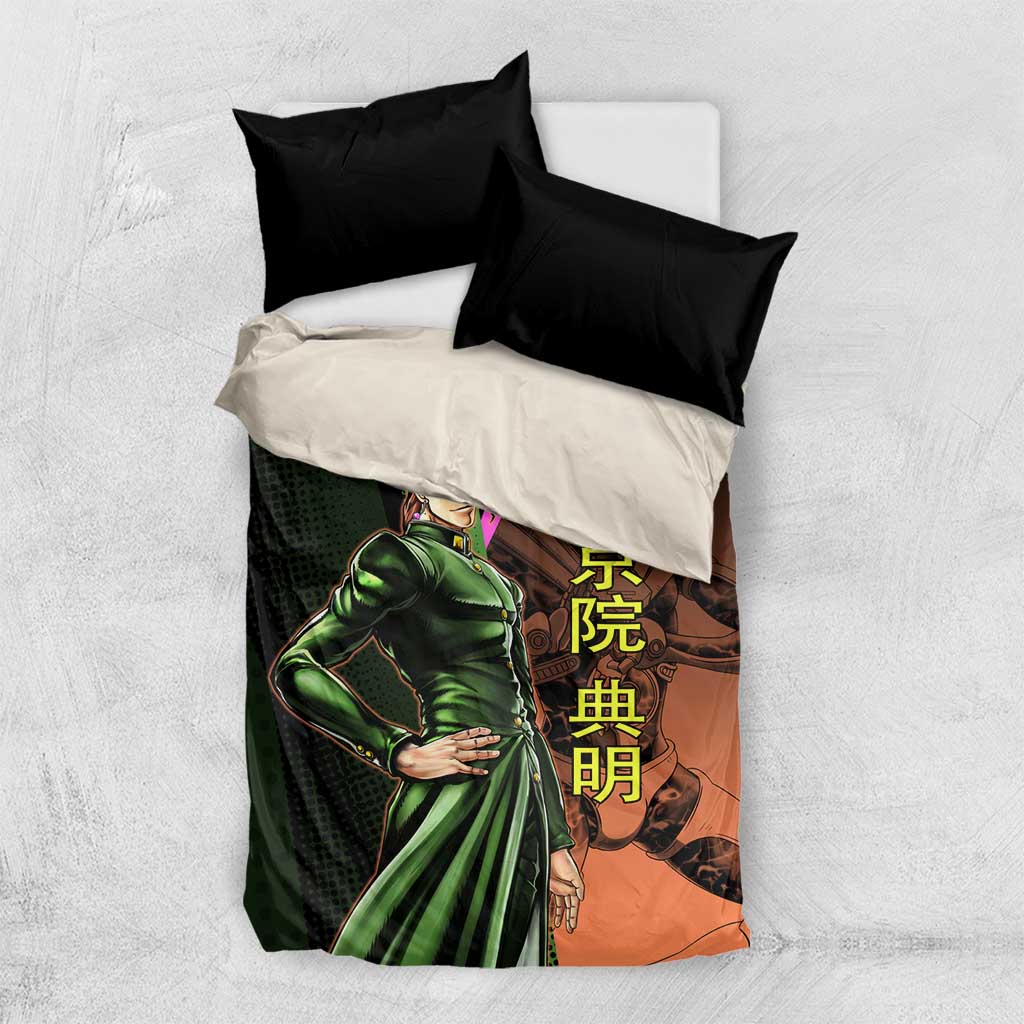 Noriaki Kakyoin JoJo’s Bizarre Adventure Bedding Set with Hierophant Green Stand - The Mazicc