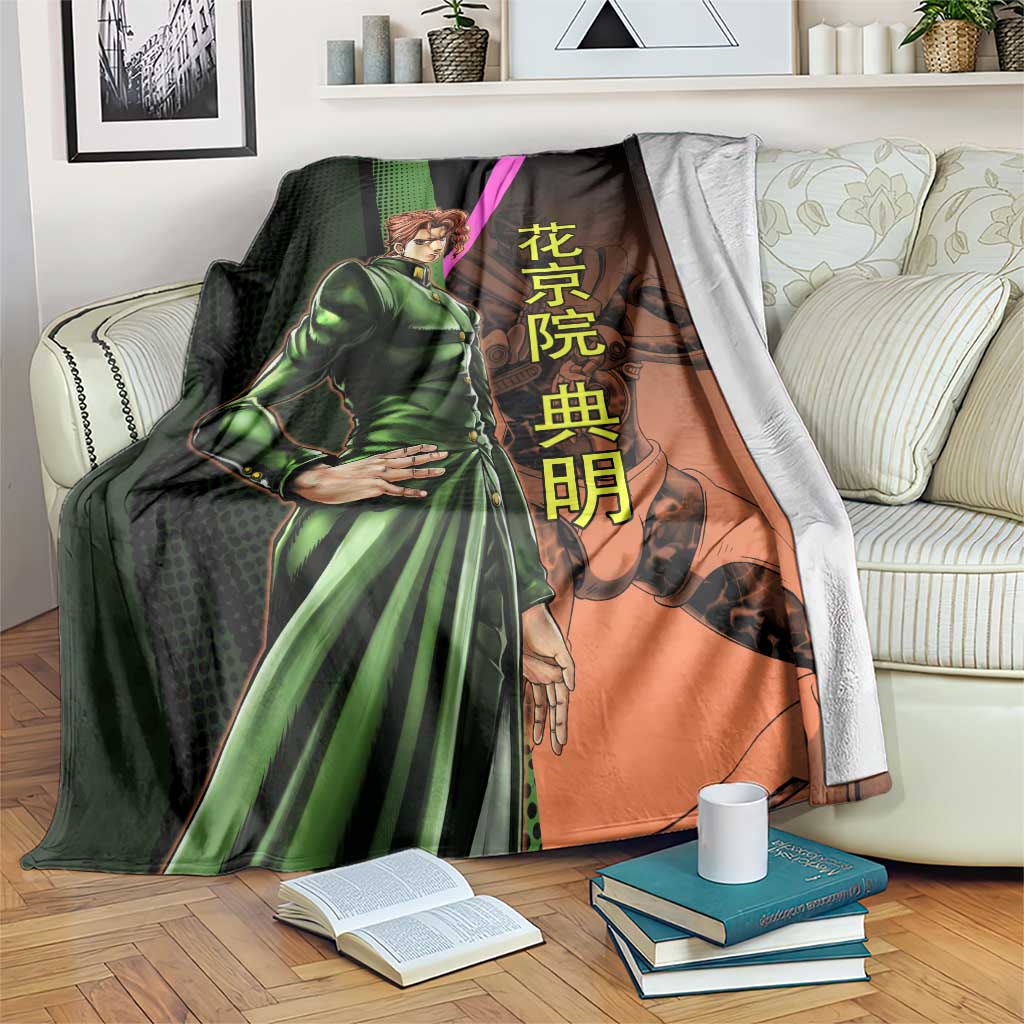 Noriaki Kakyoin JoJo’s Bizarre Adventure Blanket with Hierophant Green Stand - The Mazicc