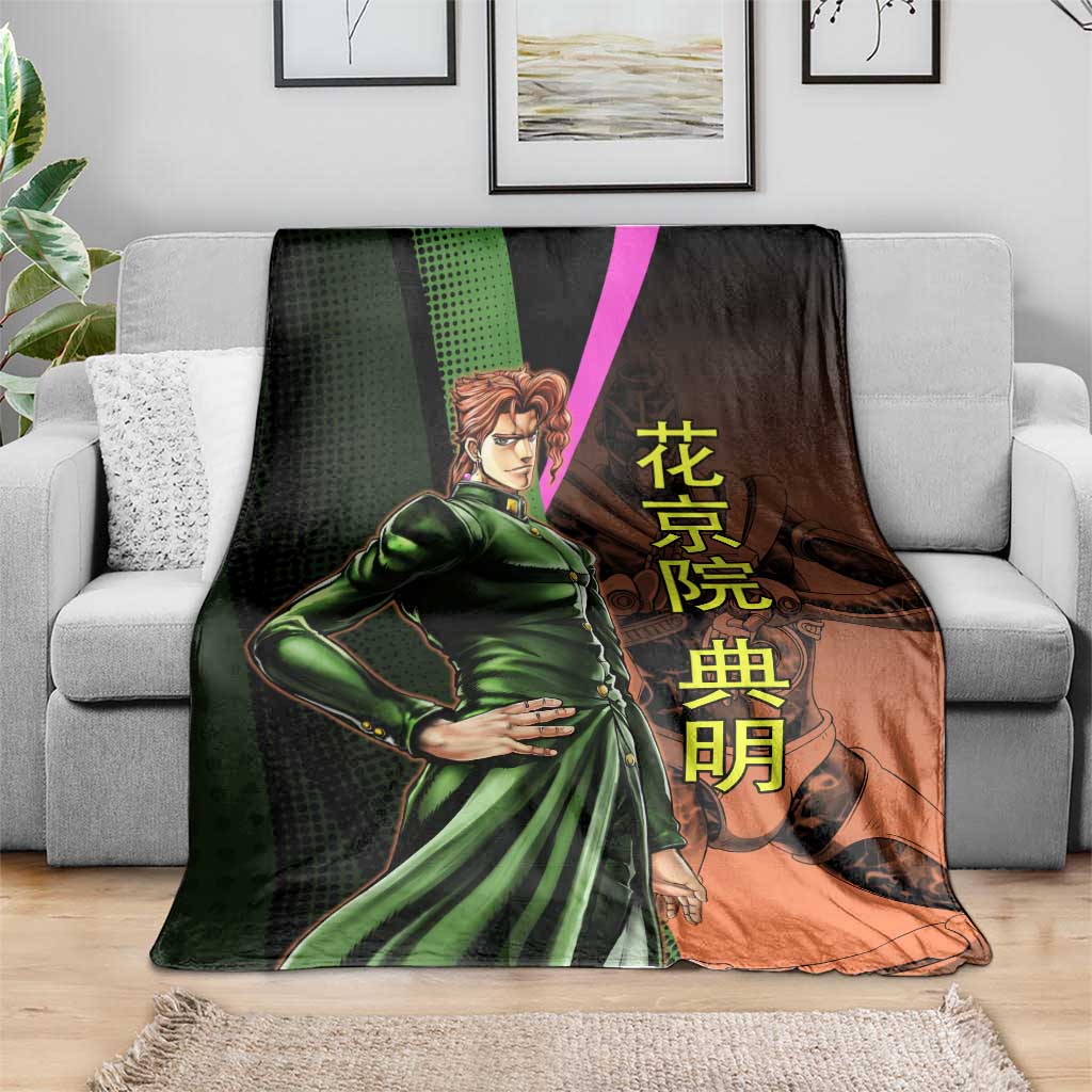 Noriaki Kakyoin JoJo’s Bizarre Adventure Blanket with Hierophant Green Stand - The Mazicc