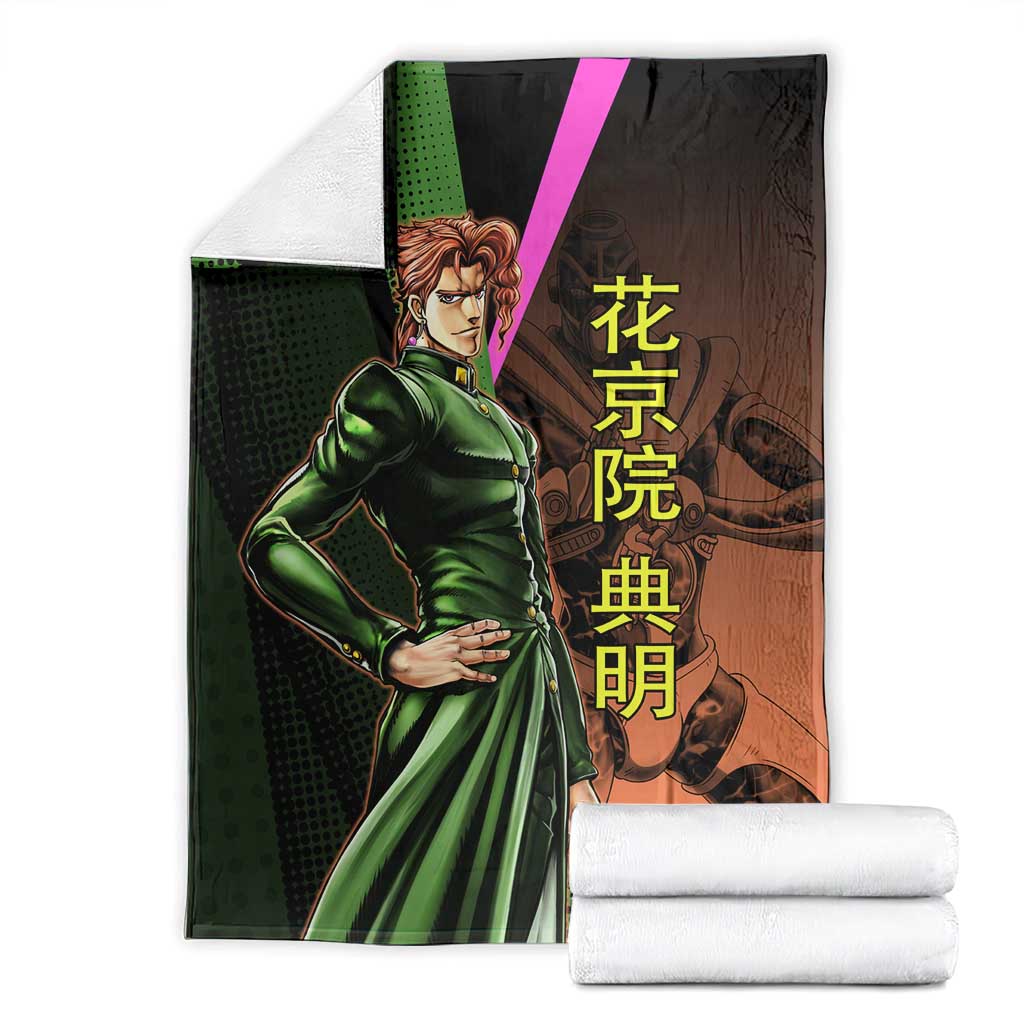 Noriaki Kakyoin JoJo’s Bizarre Adventure Blanket with Hierophant Green Stand - The Mazicc